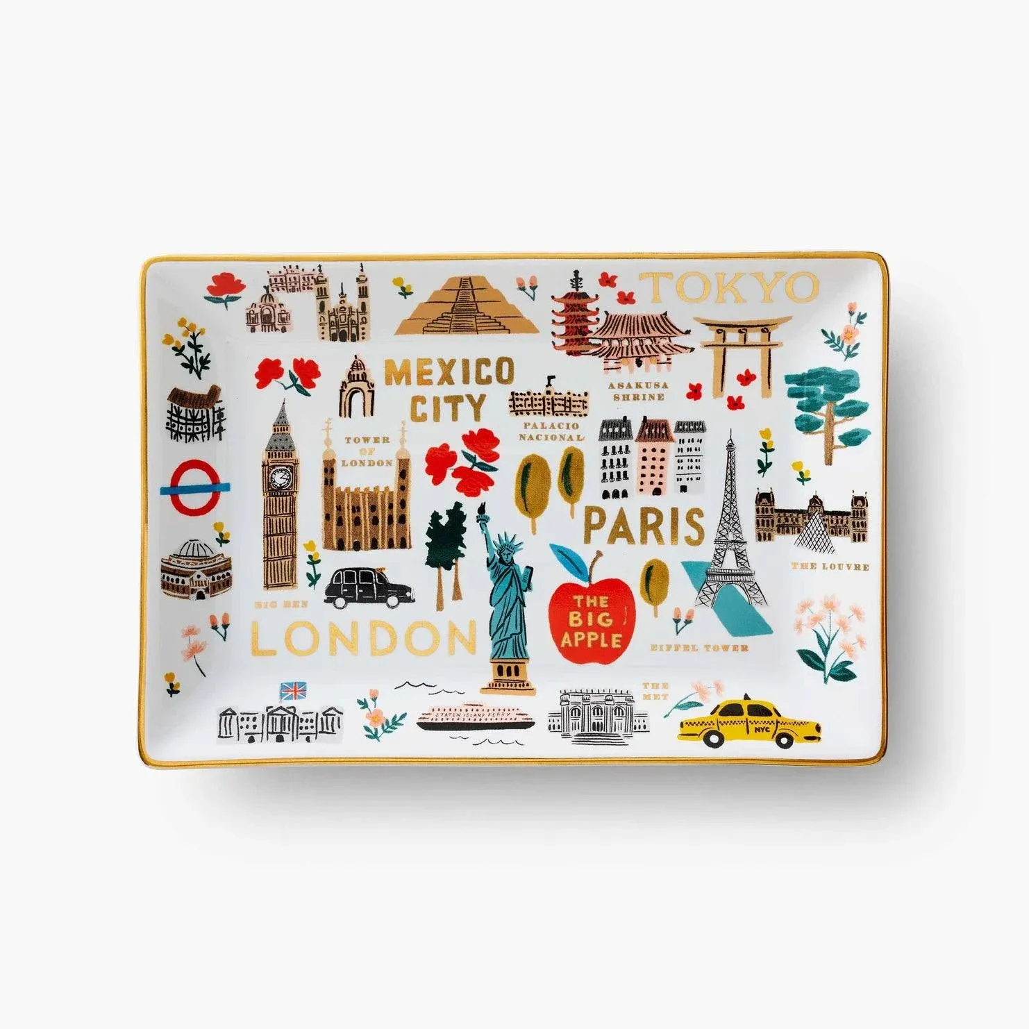 Rifle Paper Co. Bon Voyage Porcelain Catchall Tray