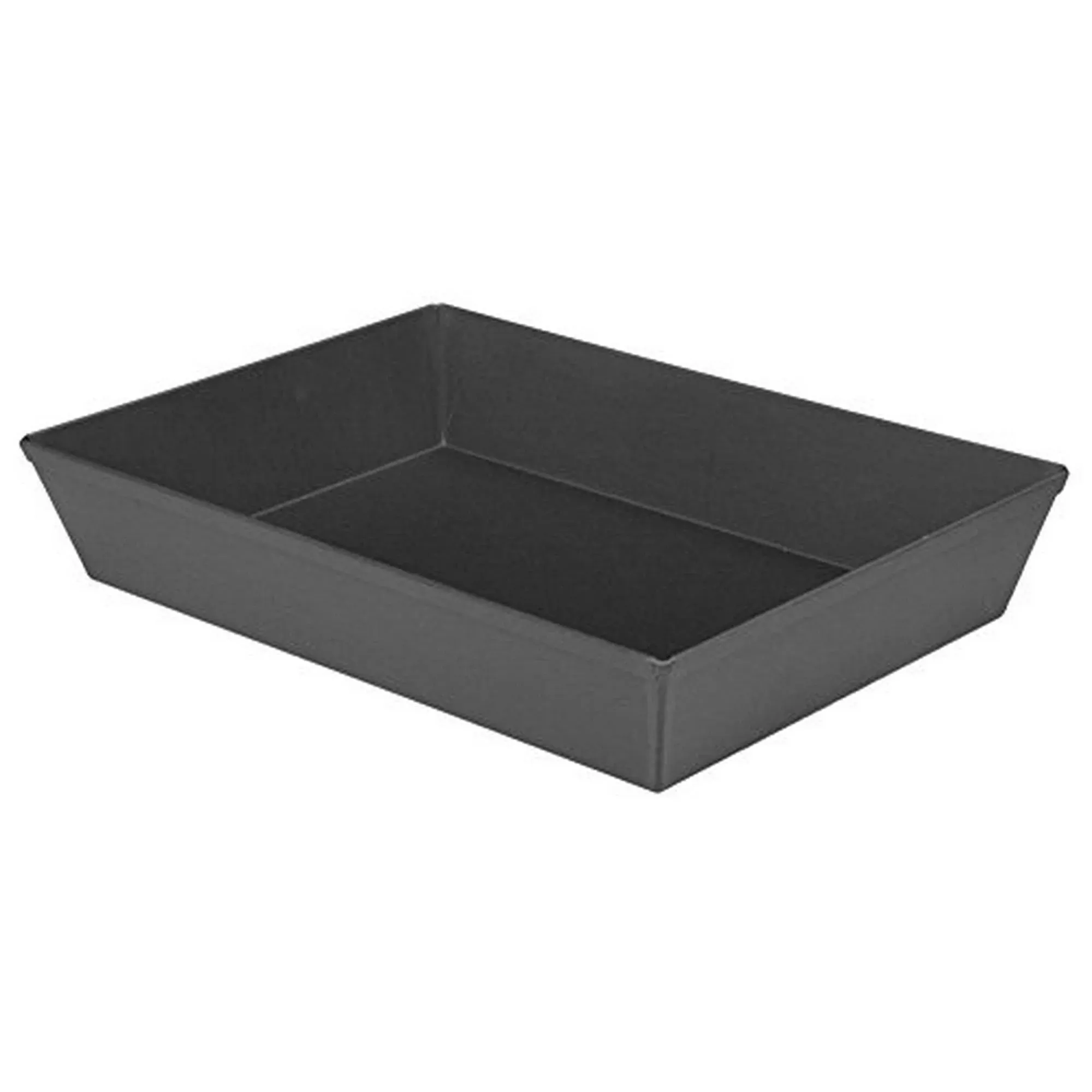 LloydPans 10" x 14" x 2 1/2" Hard Coat Anodized Aluminum Detroit-Style Pizza Pan with Pre-Seasoned Tuff-Kote Finish RCT-14926-PSTK