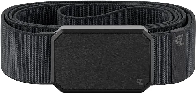 Groove Life Groove Belt Walnut/Brown - Men's Stretch Nylon Belt with Magnetic Aluminum Buckle, Lifetime Coverage - Large (37-40")