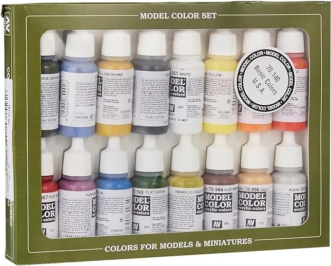 Vallejo Basic Colors USA Paint Set