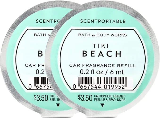 Bath and Body Works Scentportable Fragrance Refill Tiki Beach. 2 Set.