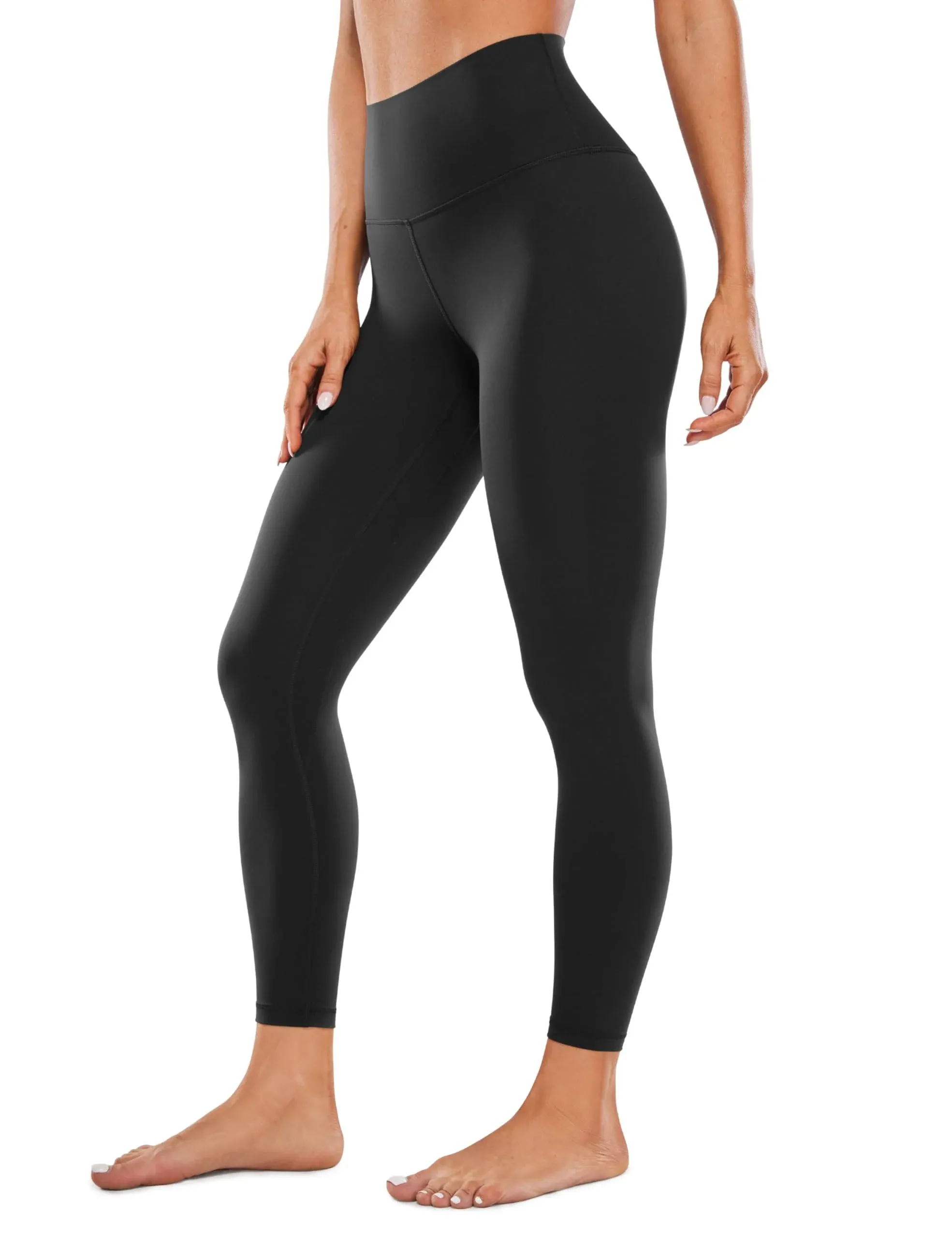 CRZ Yoga Womens Butterluxe High Waisted Yoga Leggings 25" - Double Seamed Buttery Soft Comfy Athletic Gym Workout Pants