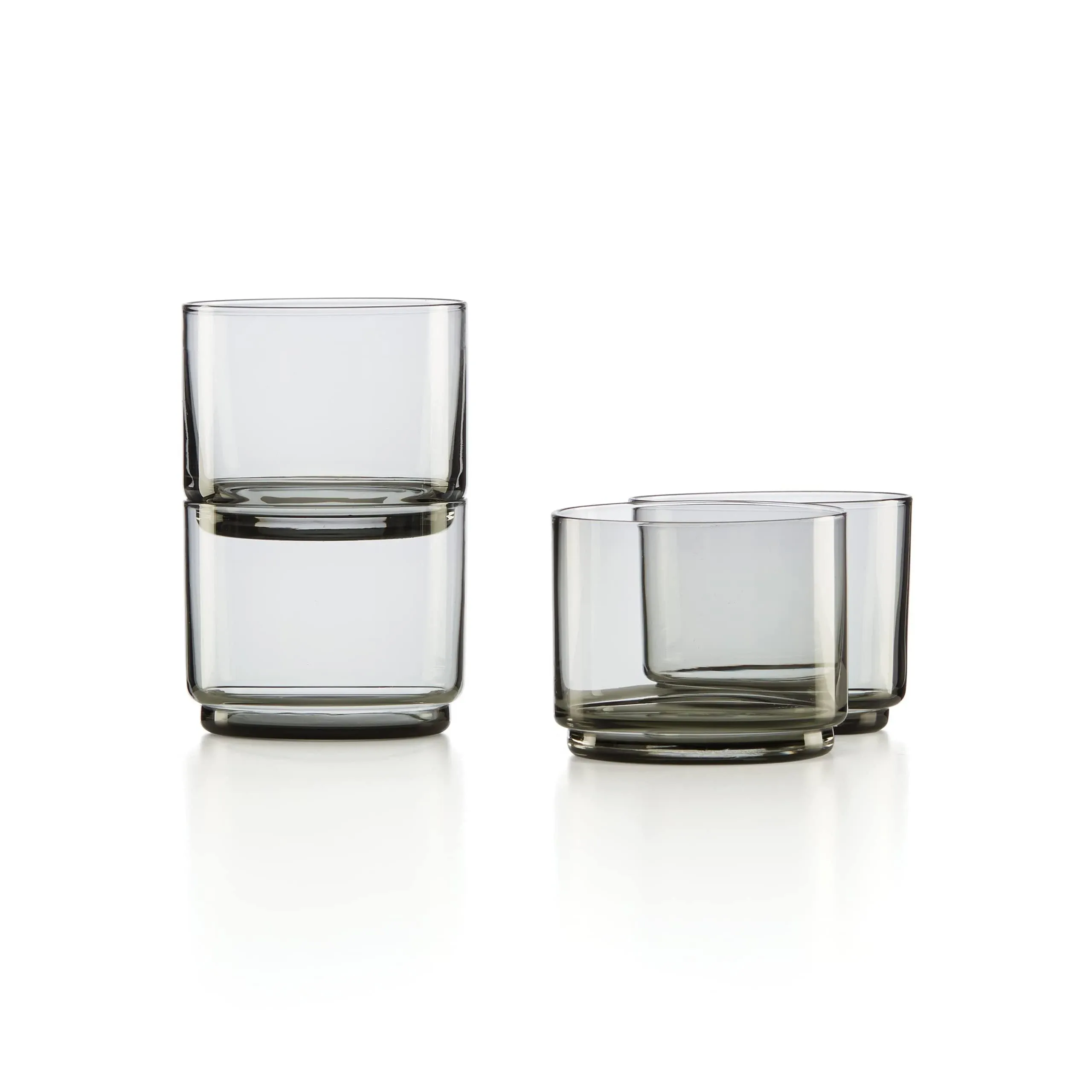 Lenox Tuscany Classics Set of 4 Smoke Short Stackable Glasses