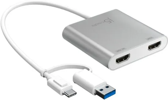 j5create USB-C to Dual HDMI Multi-Monitor Adapter