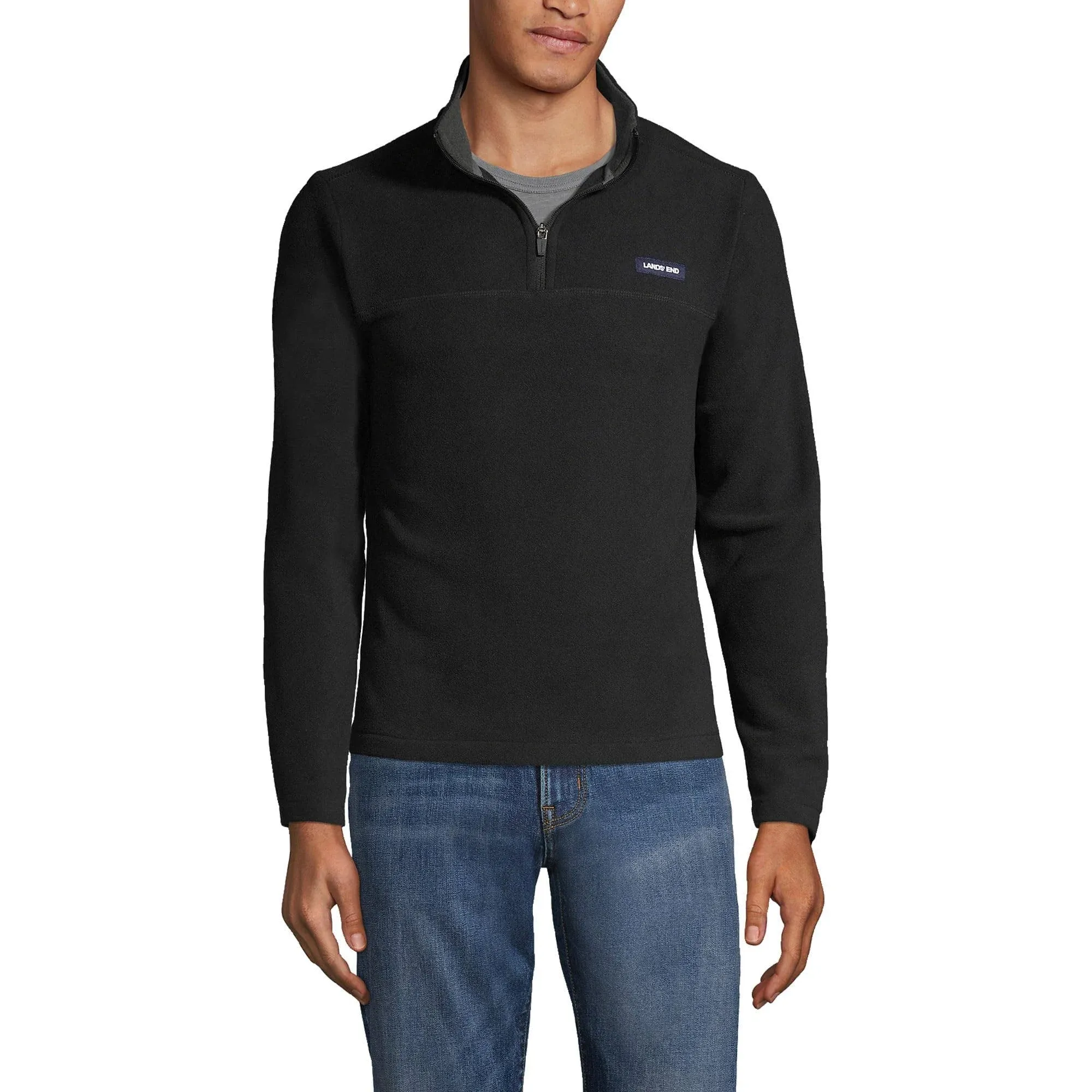 Lands' End Men's Tall Quarter Zip Fleece Pullover