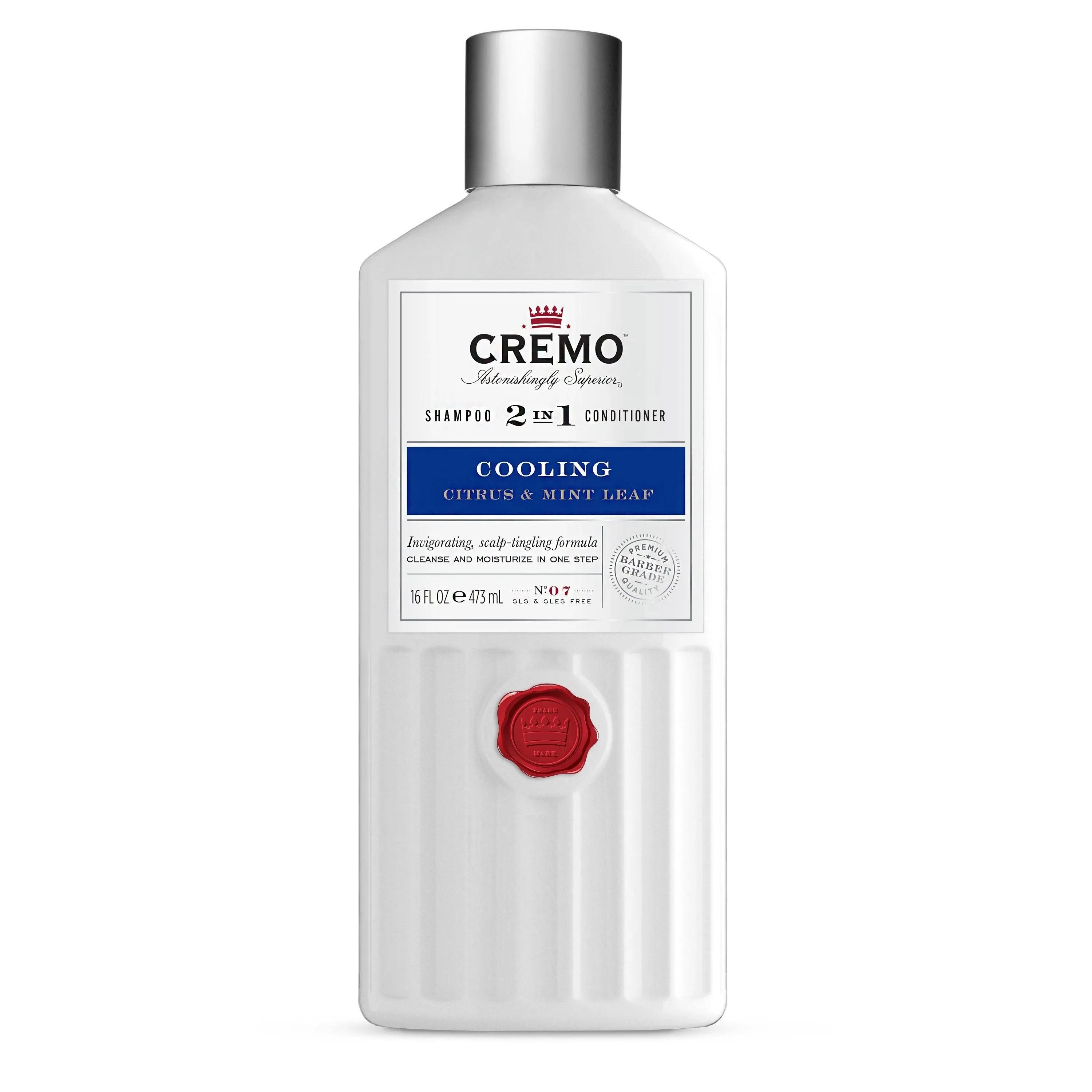 Cremo Cooling Citrus & Mint Leaf 2 in 1 Shampoo & Conditioner 16 fl oz