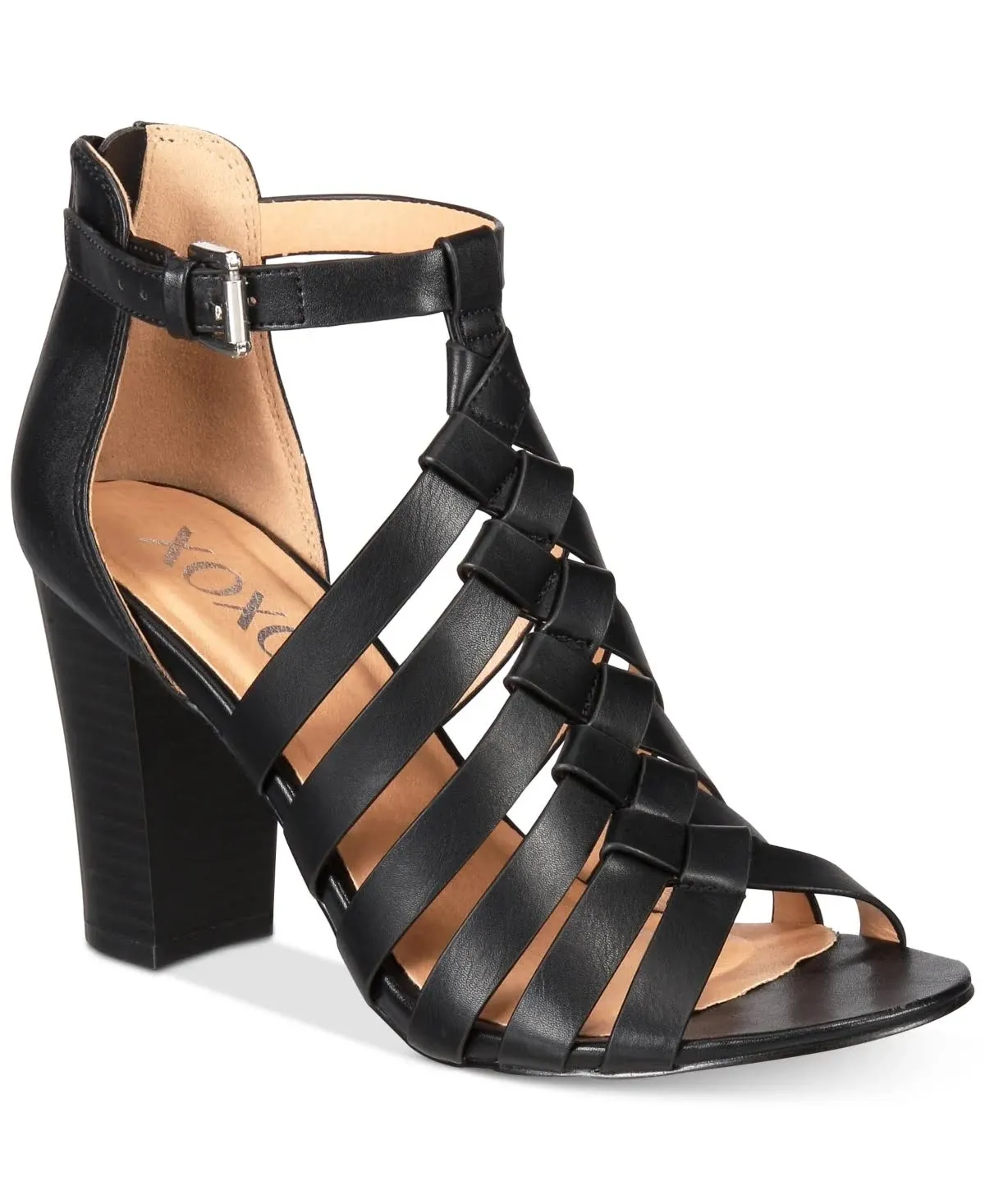 Xoxo Baxter Steappy Heel Sandals, Black