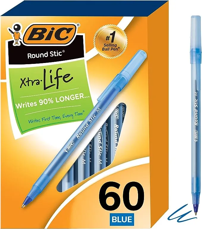 BIC Round Stic Xtra Life Ballpoint Pen