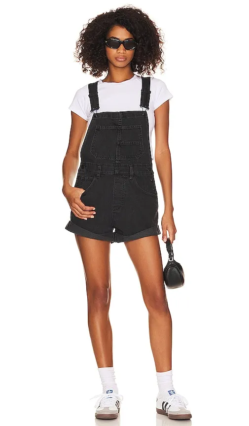 Free People Ziggy Shortalls XL / Black