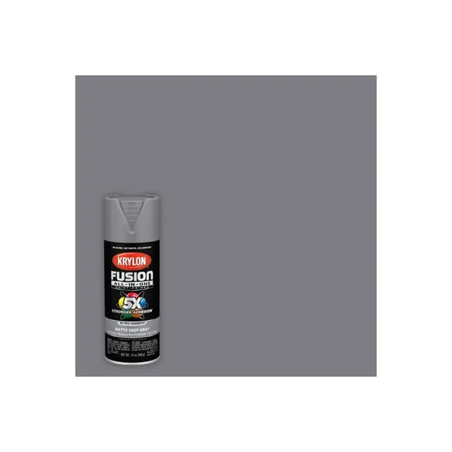 Krylon Fusion All-In-One Spray Paint, Gloss, Vintage Gray, 12 oz.