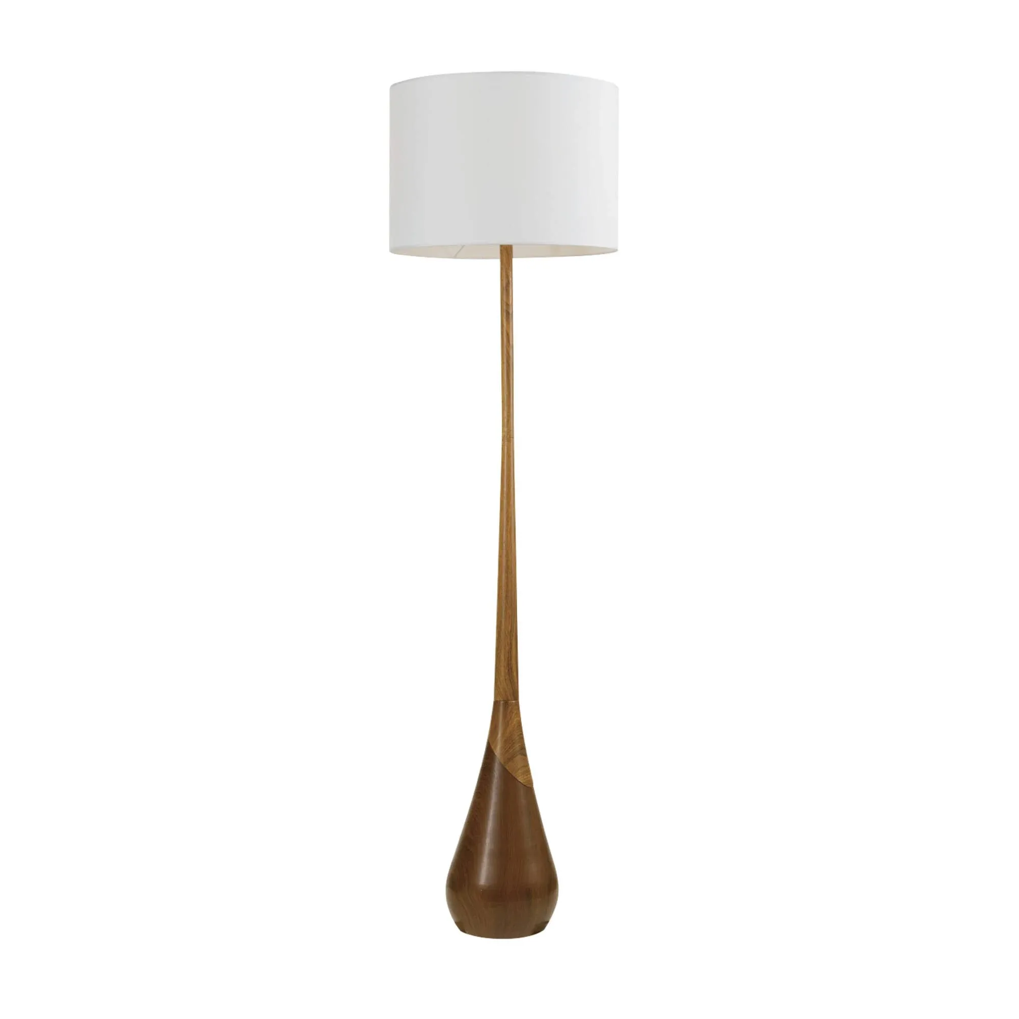 Novogratz x Globe Electric 67225 Harrington 65 in. Faux Wood Floor Lamp with ...