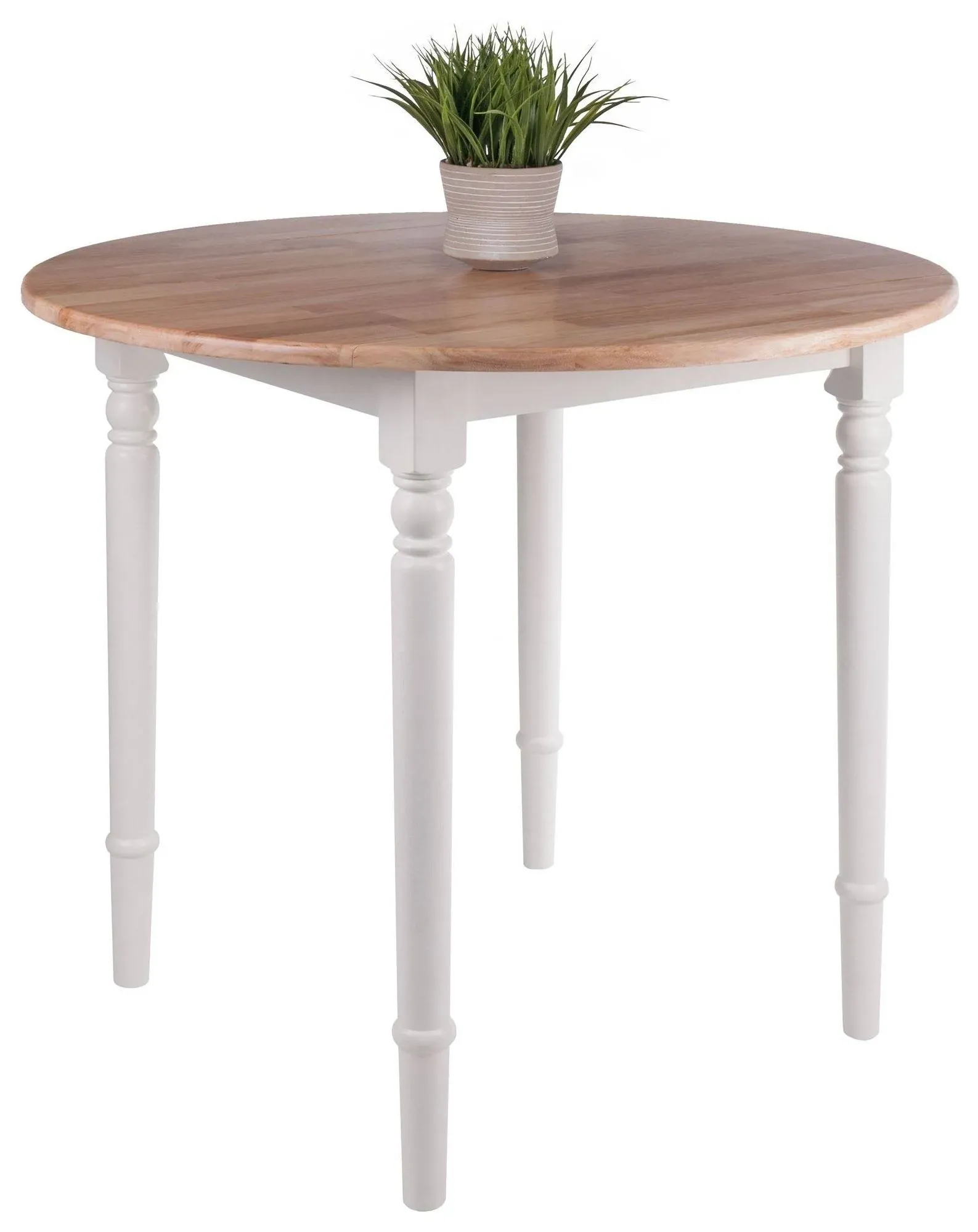 Sorella Round Drop Leaf Table Natural White