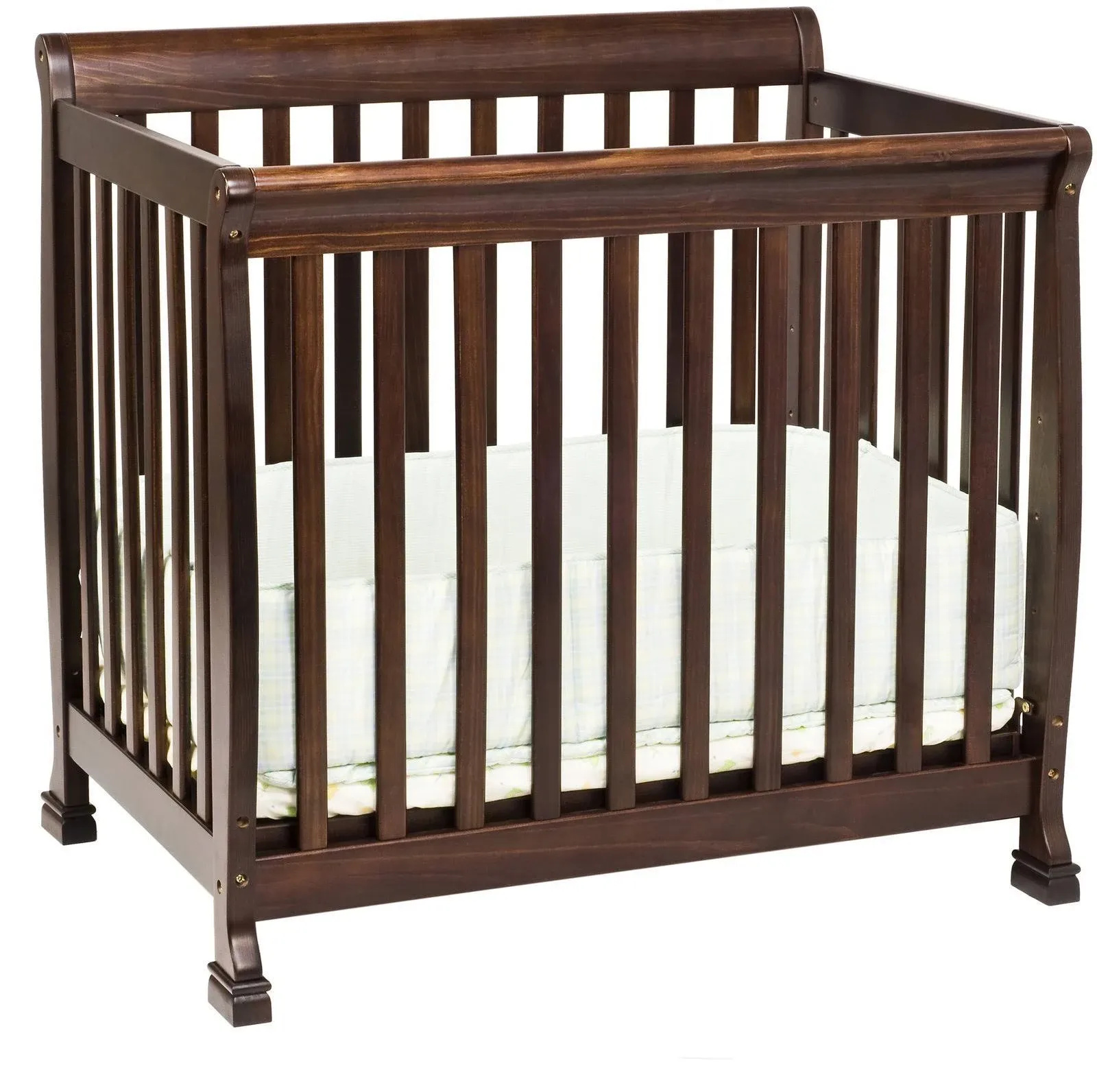 DaVinci Kalani 4-in-1 Convertible Mini Crib in Espresso Greenguard Go