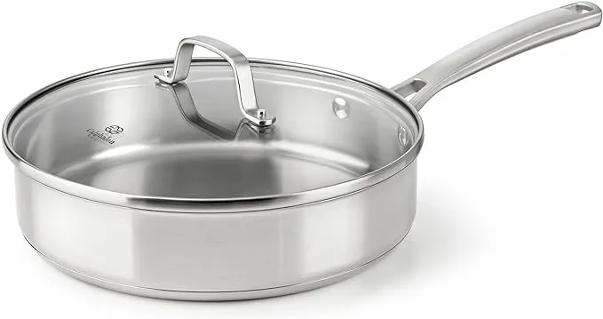 Calphalon Classic Stainless Steel Cookware Saute Pan, 3 Quart, Silver,2095189