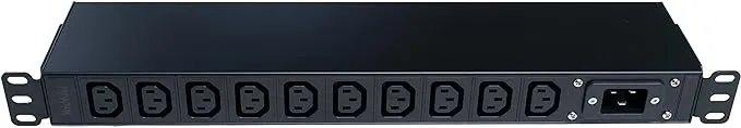 WatchfulEyE 120/240V C13 PDU WTH-CS/PDU-C13-E Heavy Duty Metal 1U Rack Mount Input C20 20A Open end (Without Extension Cord)