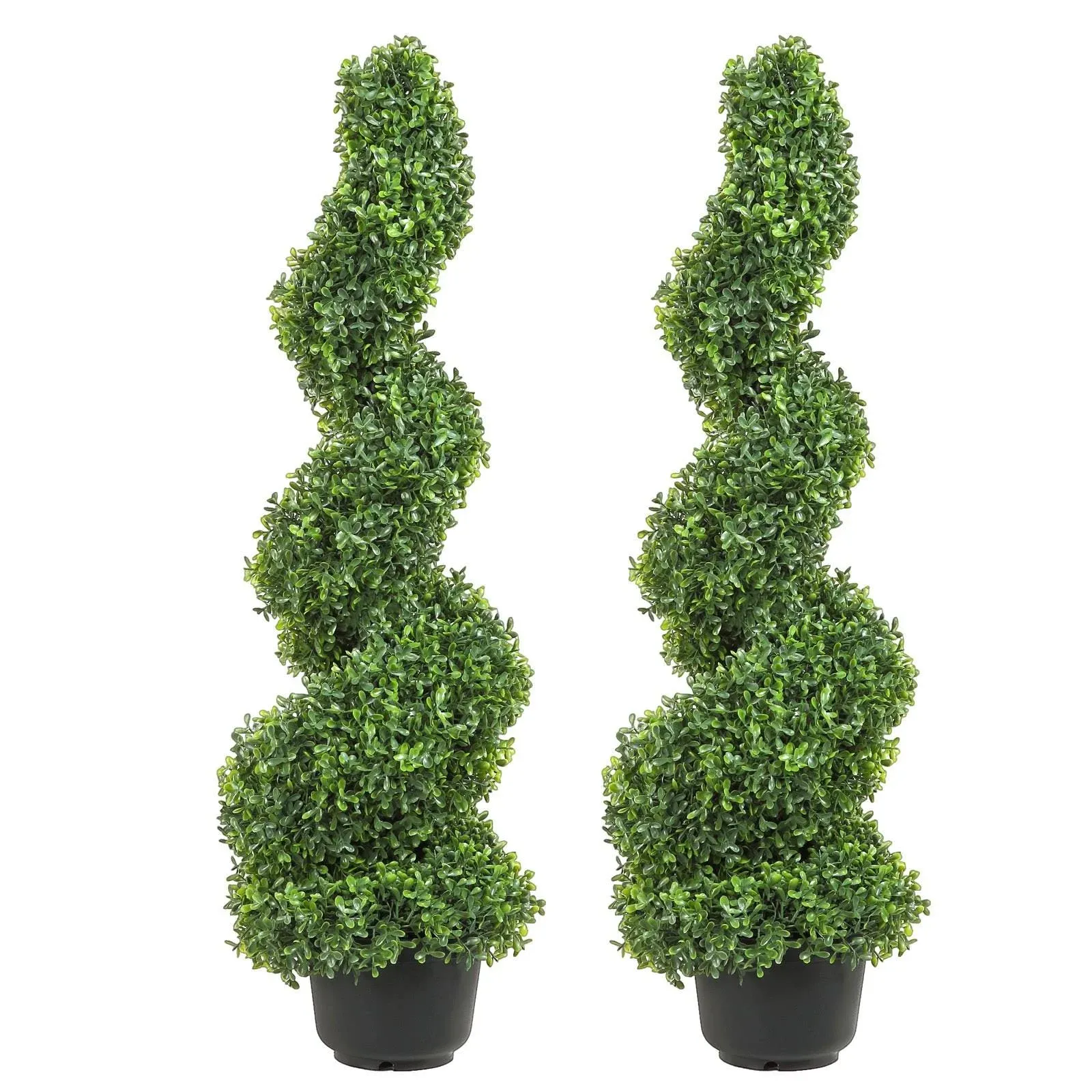 VEVOR 122 cm Artificial Boxwood Tower Topiary Spiral Artificial Plant Green