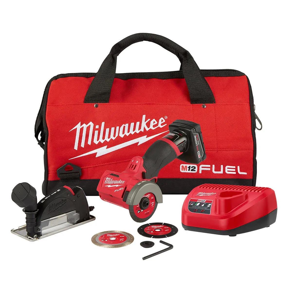 Milwaukee 2522-21XC - M12 Fuel 3" Compact Cut Off Tool Kit