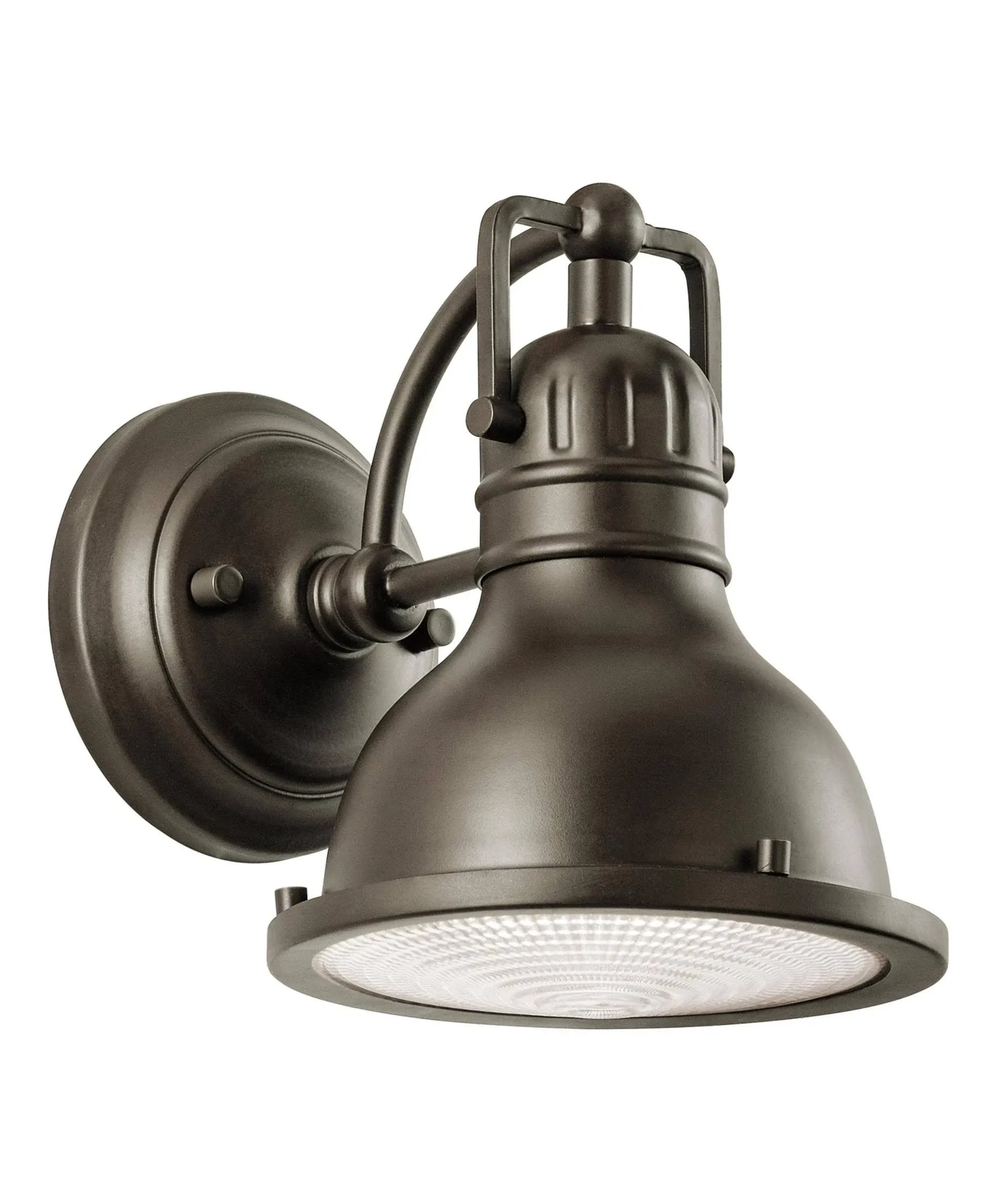 8 inch Tall 1 Light Outdoor Vintage Industrial Wall Light in Bronze - 218679