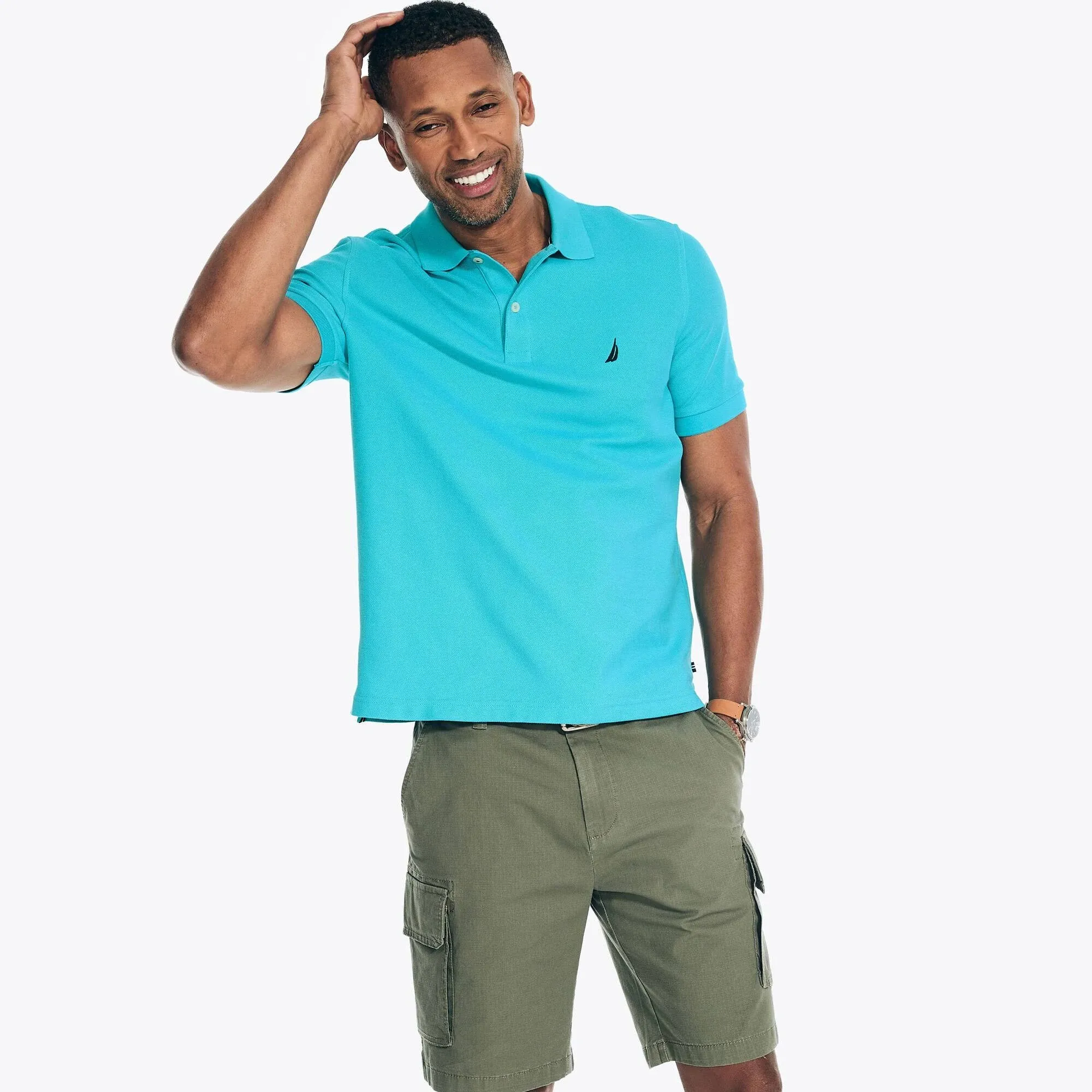 Nautica Men's Sustainably Crafted Classic Fit Deck Polo