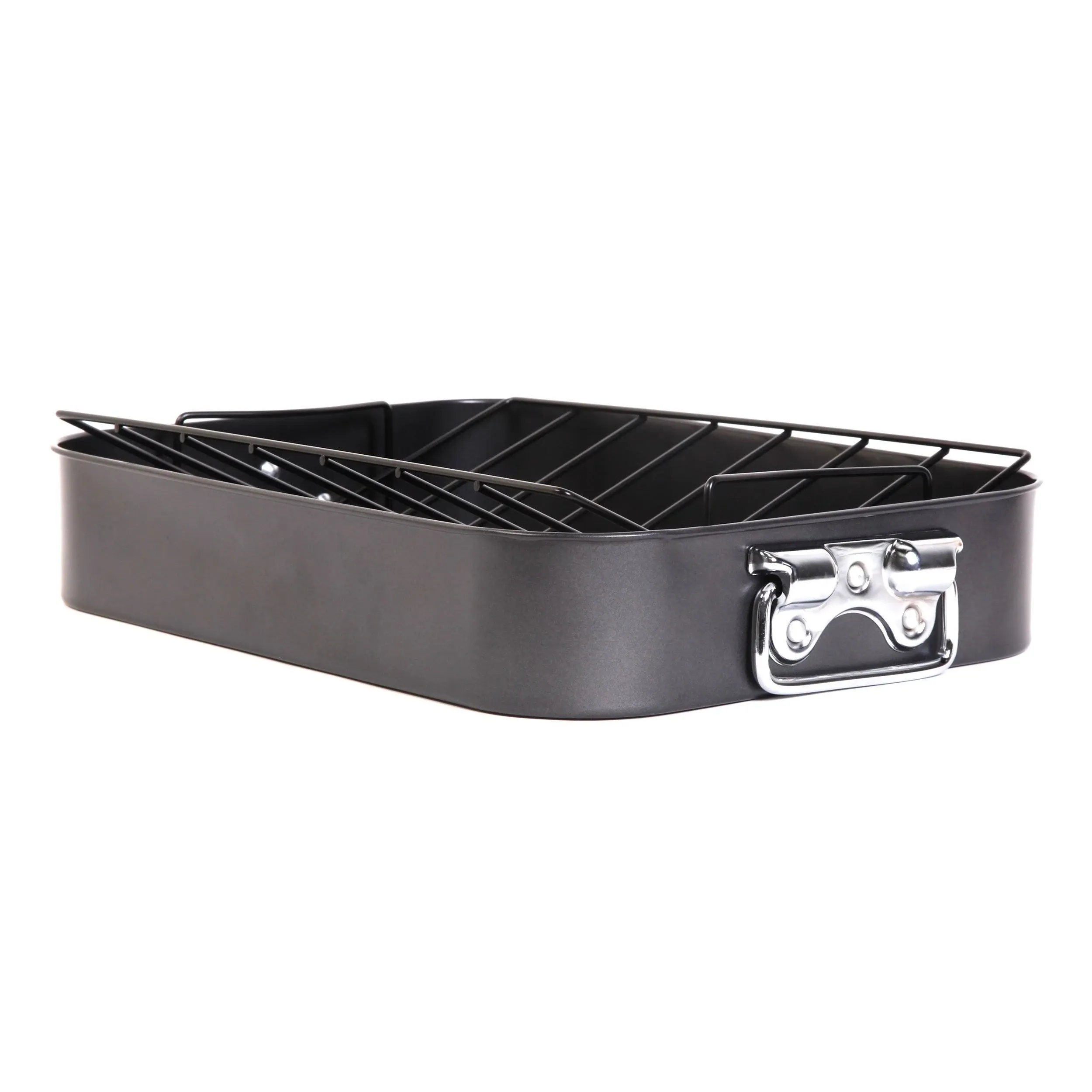 Gibson 6366502 Carbon Steel Top Roaster Pan with Rack