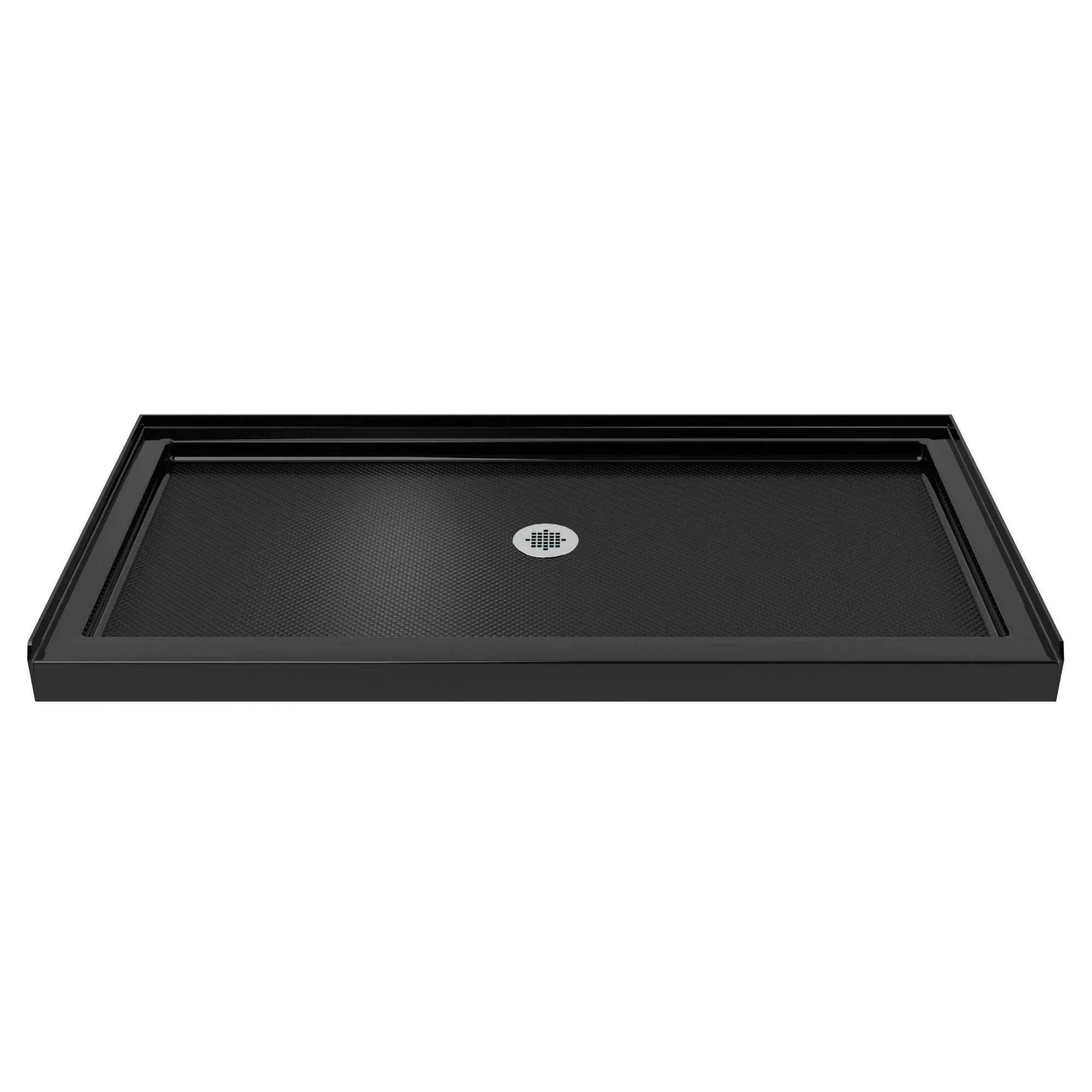 DreamLine SlimLine 36-in W x 60-in L with Center Drain Single Threshold Rectangle Shower Base (Black)