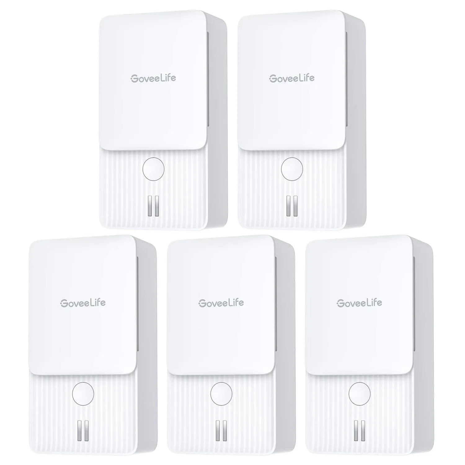 GoveeLife Water Leak Detectors 5 Pack 100dB Adjustable Audio Alarm and Leak a...