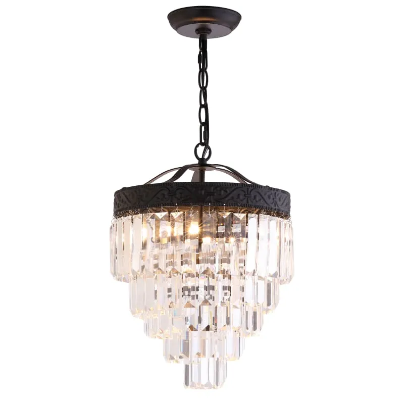 Wyatt 2 Light 12" Wide LED Crystal Mini Chandelier with Crystal Embellishments