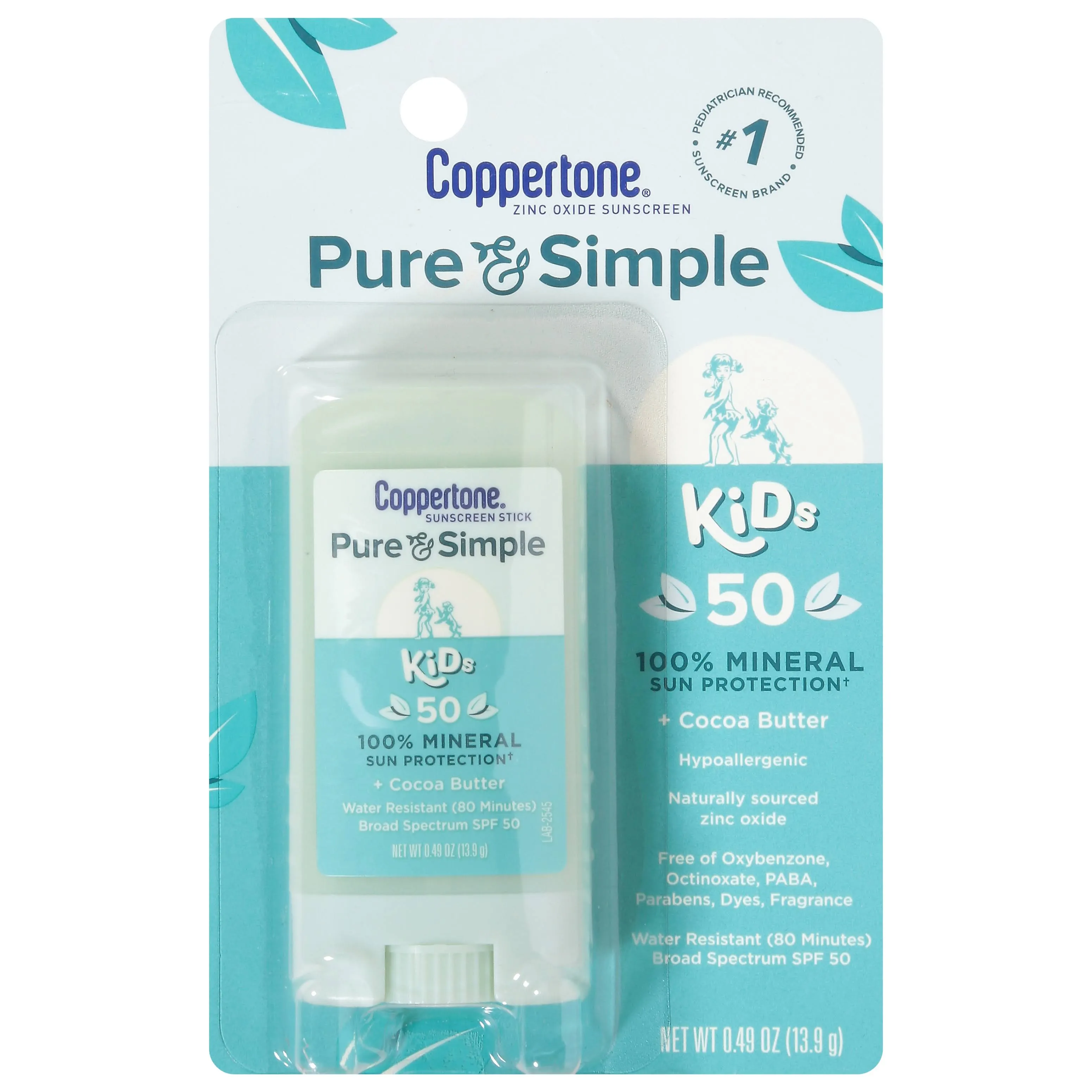 Coppertone Pure and Simple Spray Sunscreen, SPF 50 Spray Sunscreen, 5 Oz