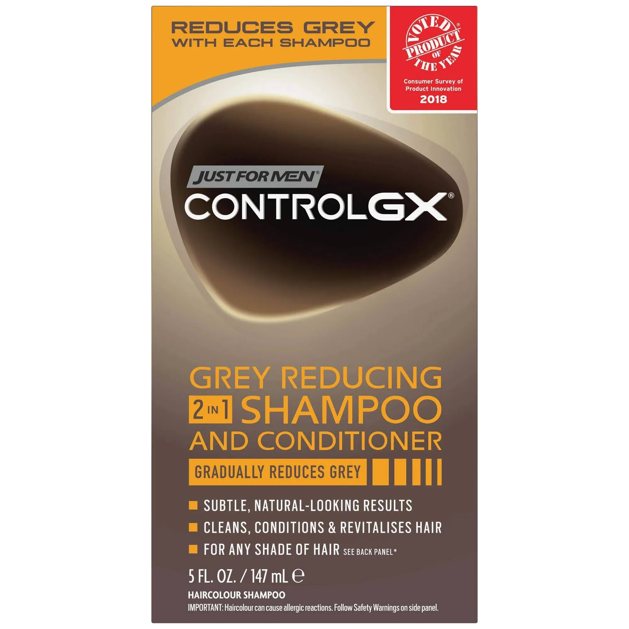 Just For Men Control GX Grey Reducing 2 in 1 Shampoo and Conditioner, New