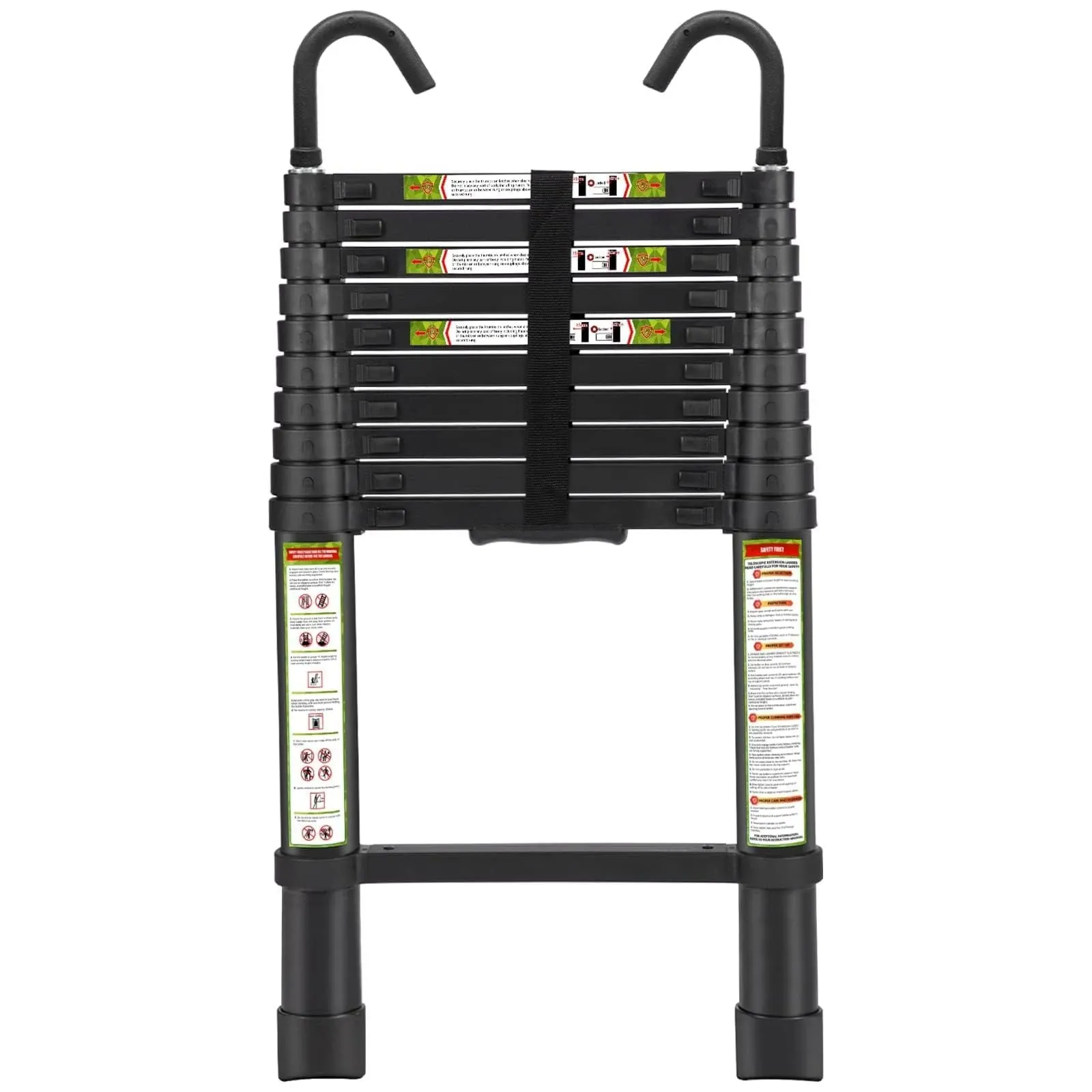 Telescopic Ladder, 10.5FT  Aluminum Telescoping Ladder with Non-Slip Feet and St