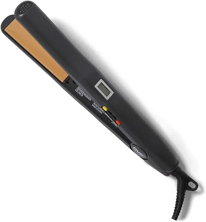 Generic Value Products Ceramic Titanium 1" Digital Flat Iron, Dual Voltage, Auto Shut Off, Lightweight, Smooth Glide, Adds Shine and Reduces Frizz