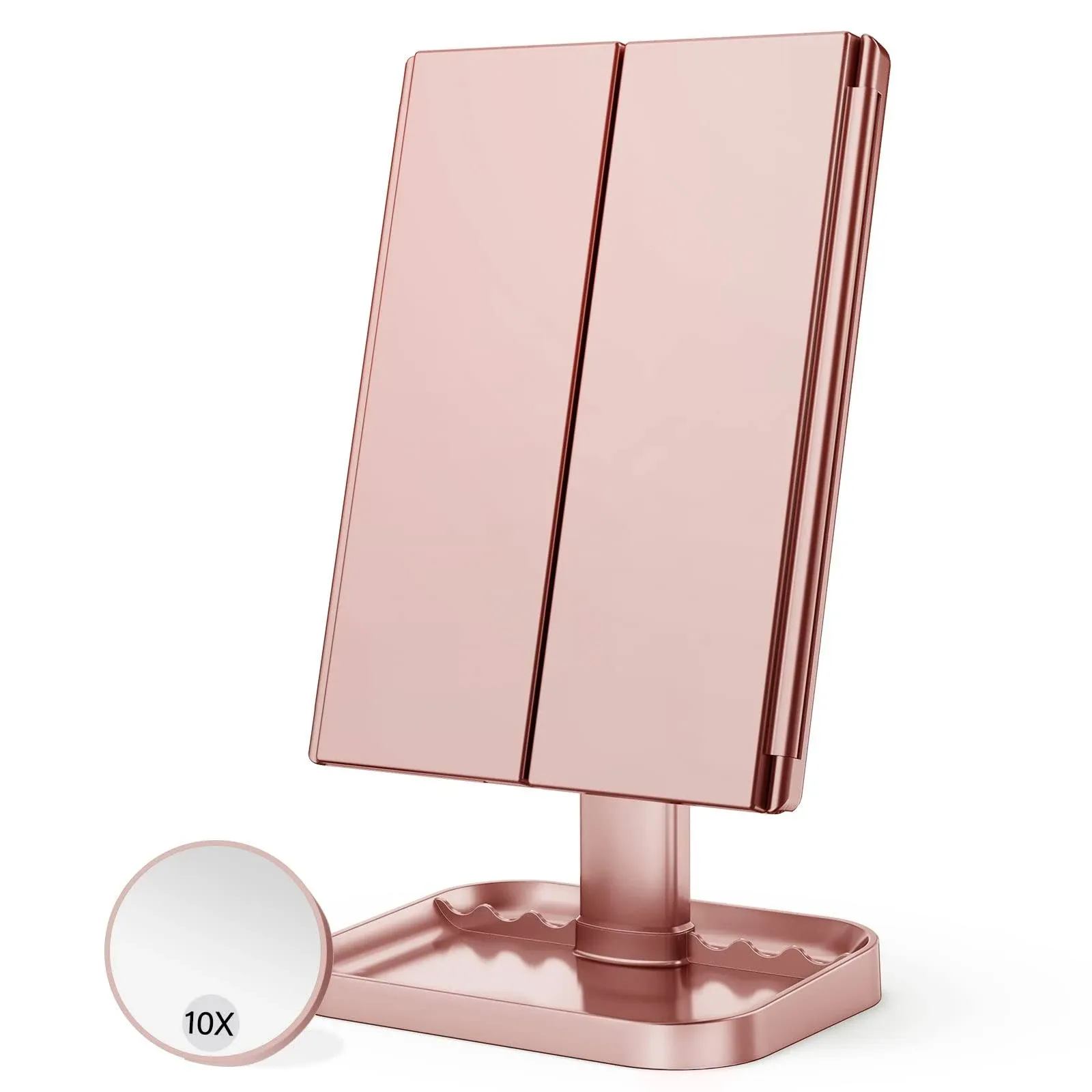 HUONUL Makeup Mirror Vanity with Lights 2X 3X 10X Magnification Lighted Mirror