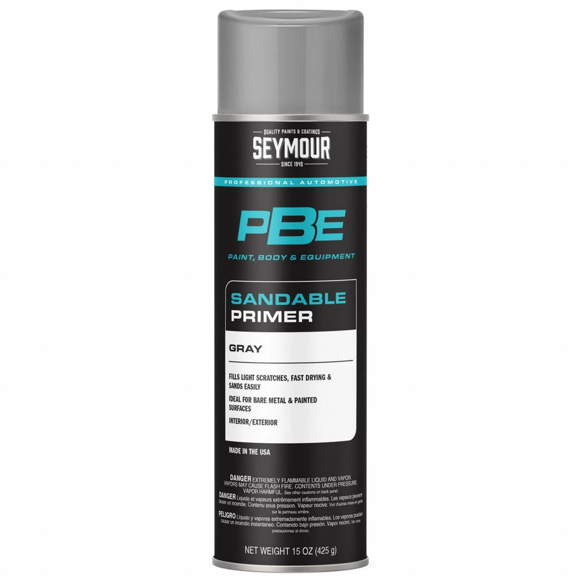 SEYMOUR 20-1671 Professional Grade Primer, 20 fl-oz Aerosol Can, Light Gray, 50% VOC, 18 sq-ft Coverage