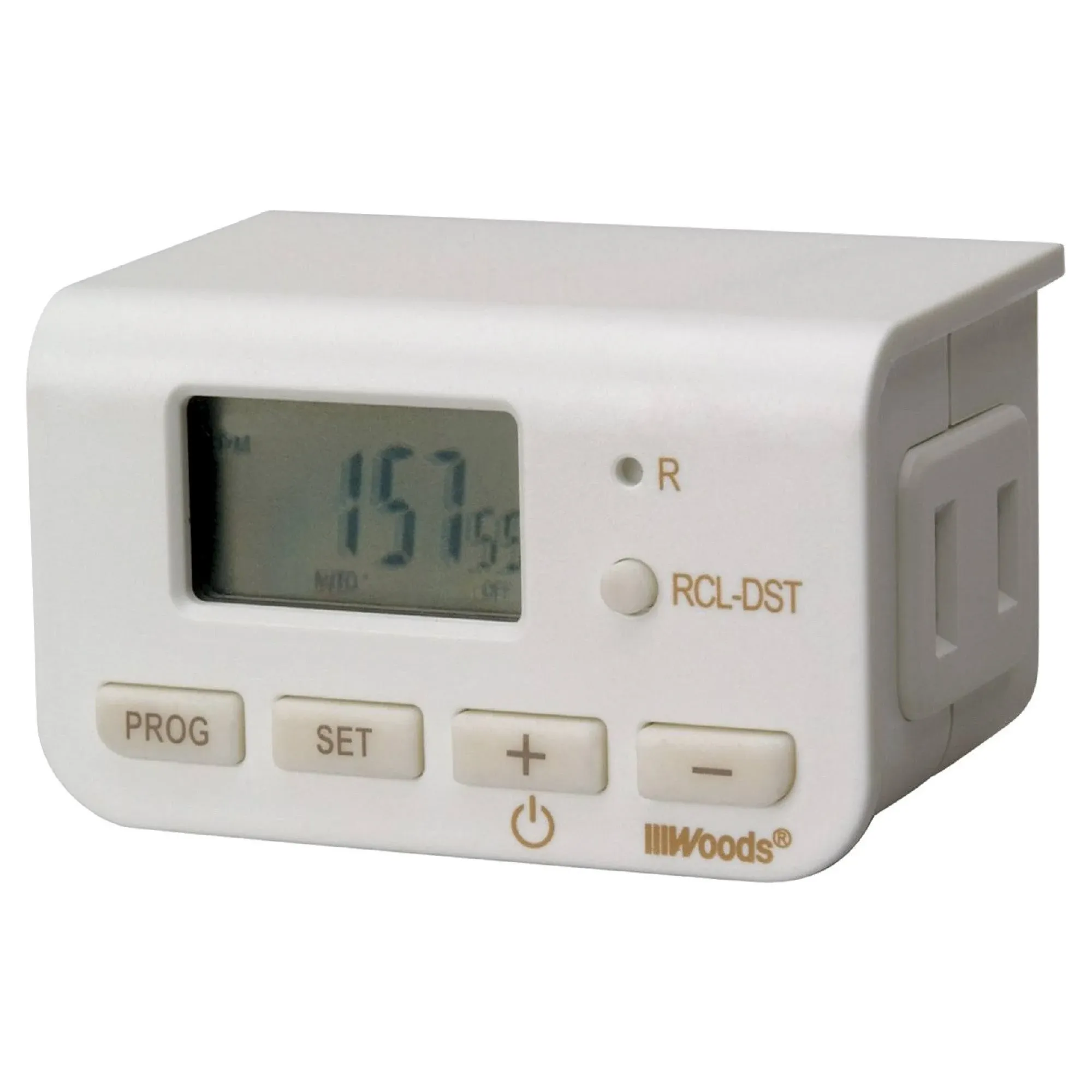 Woods 50007WD Indoor 24-Hour Digital Plug-In Timer, 1 Polarized Outlet, Ideal For Automating Your Holiday Decorations and Christmas Tree Lights