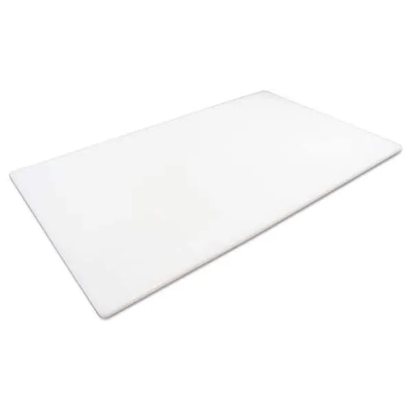 Thirteen Chefs 30 x 18 inch Dishwasher Safe HDPE Plastic Cutting Board, White