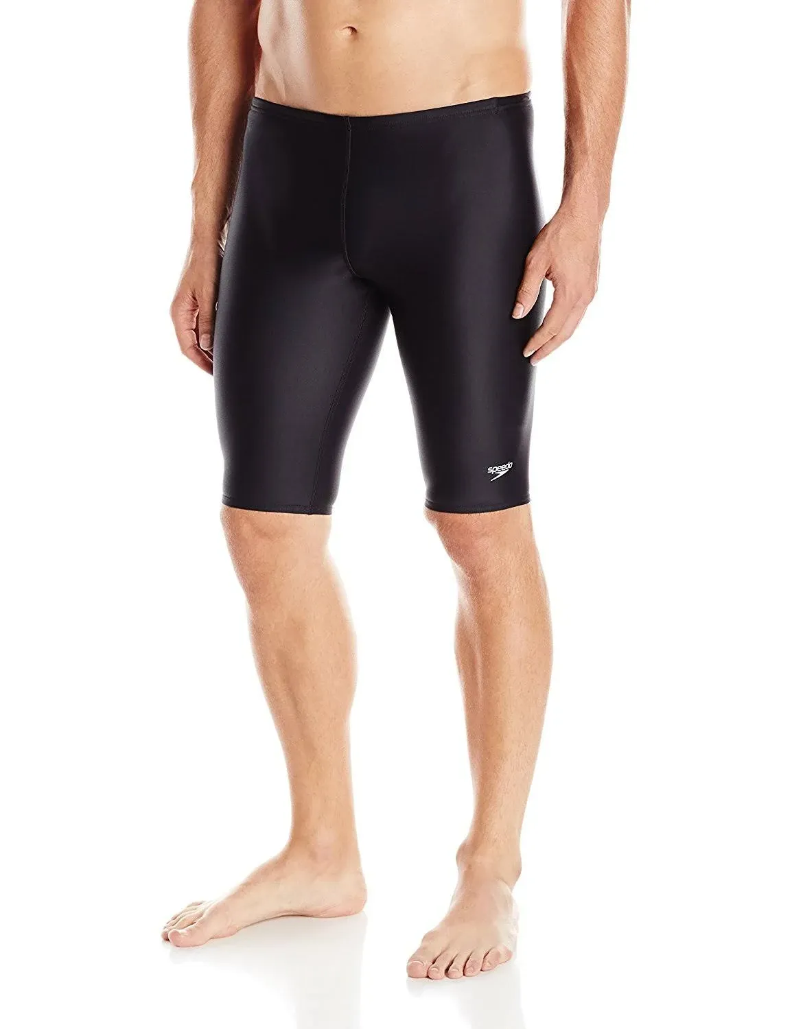 Speedo Mens 40 Powerflex Solid Swim Race Jammer Black Competition 825764