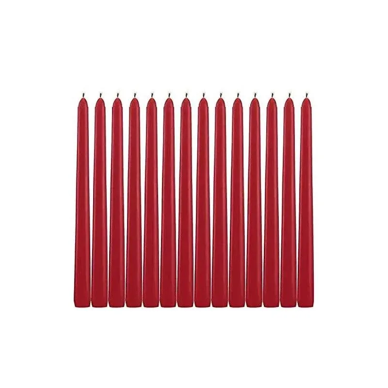 Red Taper Candles 14 Pack 10 inch Tall,Dinner Candle Set 7.5 Hour Clean Burning