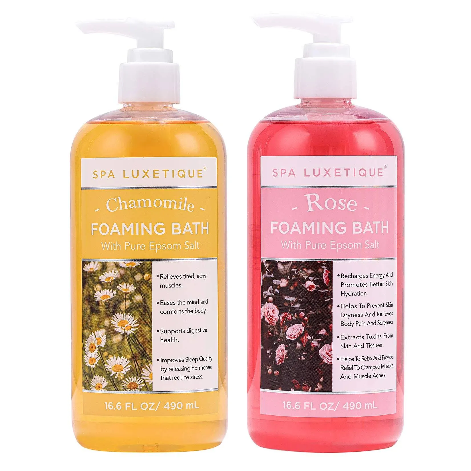 Bubble Bath, Spa Luxetique Foaming Bath for Women with Pure Epsom Salt, Bath Sets ...