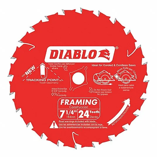 Diablo D0724A 7-1/4 in. x 24 Tooth Framing Saw Blade