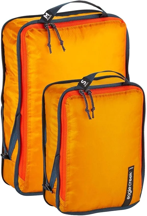 eagle creek Pack-It Isolate Kompressions-Verpackungswürfel für Reisen, Set S/M, 2 leichte, wasserabweisende Koffer-Organizer-Taschen mit Kompressionsreißverschluss