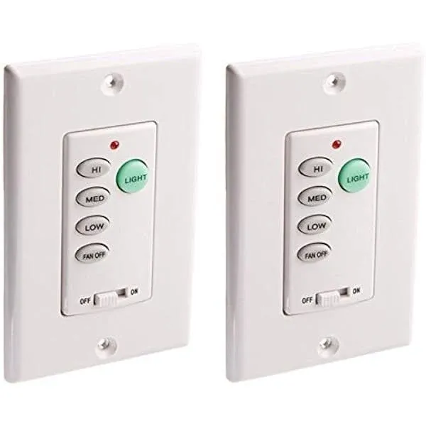 Dysmio Ceiling Fan and Light Wall Control Ceiling Fan Remote Control, Pack of 2