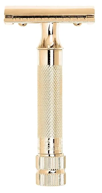 Merkur Classic 2-Piece Double Edge Safety Razor Gold Plated