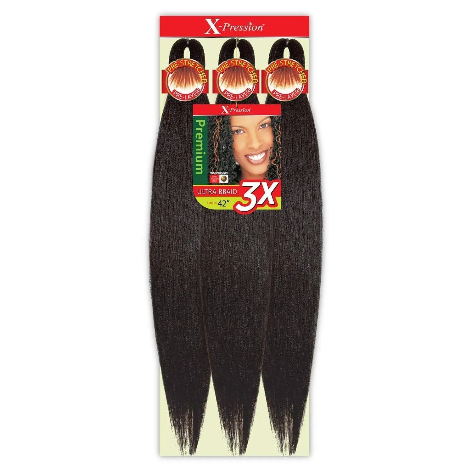 Outre Braids X-Pression Kanekaion 3X Pre Stretched Braid 42" (5-Pack, 30)