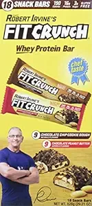 Chef Robert Irvine's FITCRUNCH High Protein Bars Variety, 1.62 Ounce (18 Count)