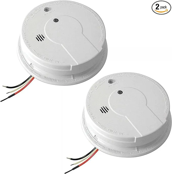 Kidde - i12040 Hardwired Interconnect Smoke Alarm with Hush, White