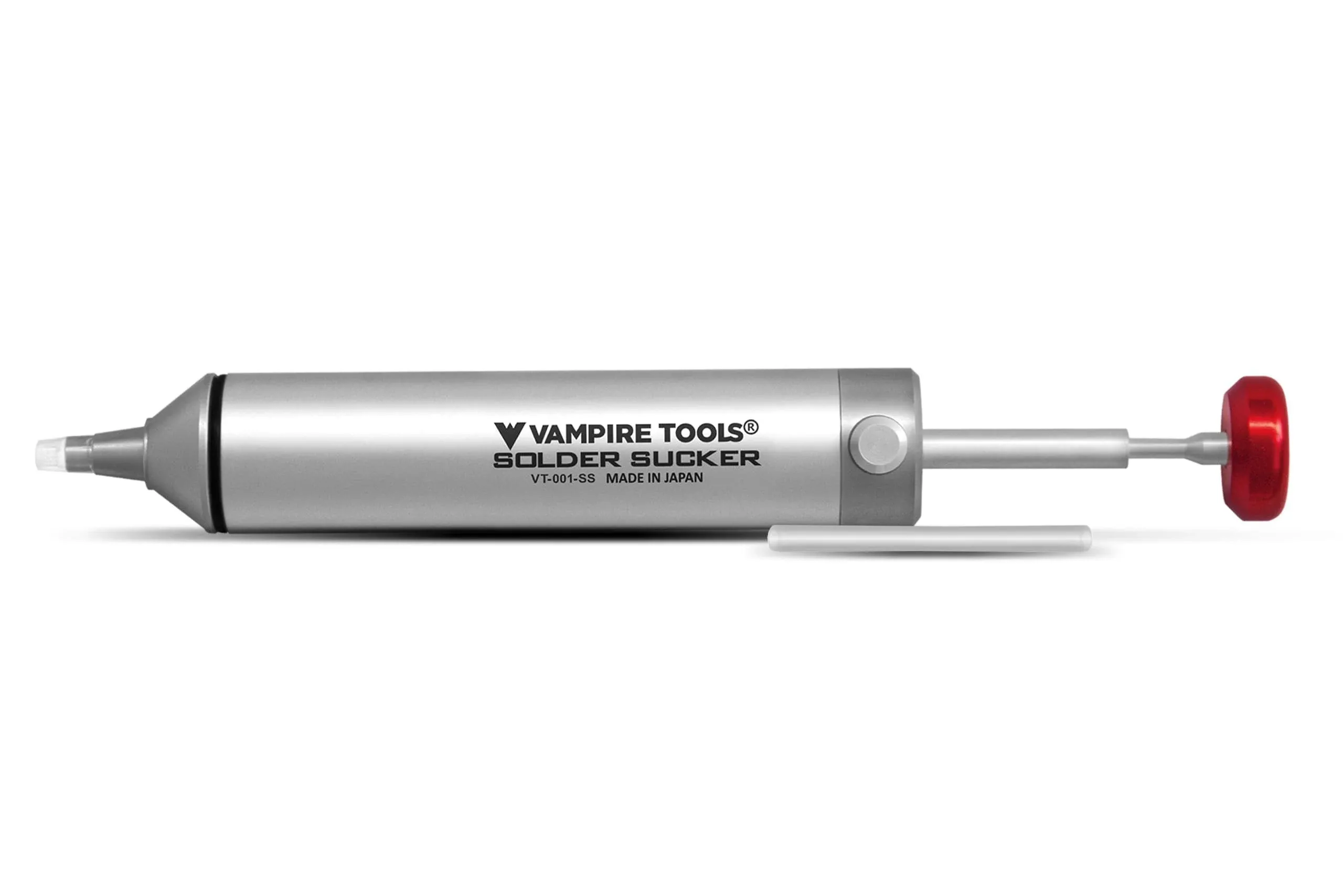 Vampire Tools Vt-001-ss World S Best Solder Sucker Compact and Durable Aluminum Body Heat Resistance Silicone Nozzle Spare Tube at MechanicSurplus.com