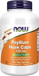 Now Foods * Psyllium Husk Caps * 700 mg * 180 Capsules