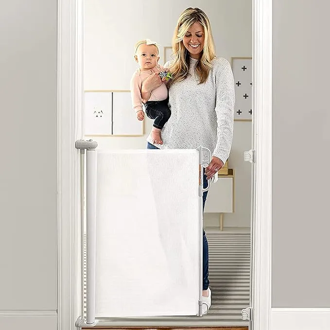 Momcozy Baby Gate, Retractable Baby Gate or Dog Gate Easy to Use for 33' Tall, Extends Up to 55' Wide, Baby Gate for Stairs, Doorways, Hallways, Indo