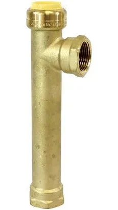 CMI 3/4 in. FIP x FIP Brass Threaded Tee with Push Connection Expansion Tank Installation Device