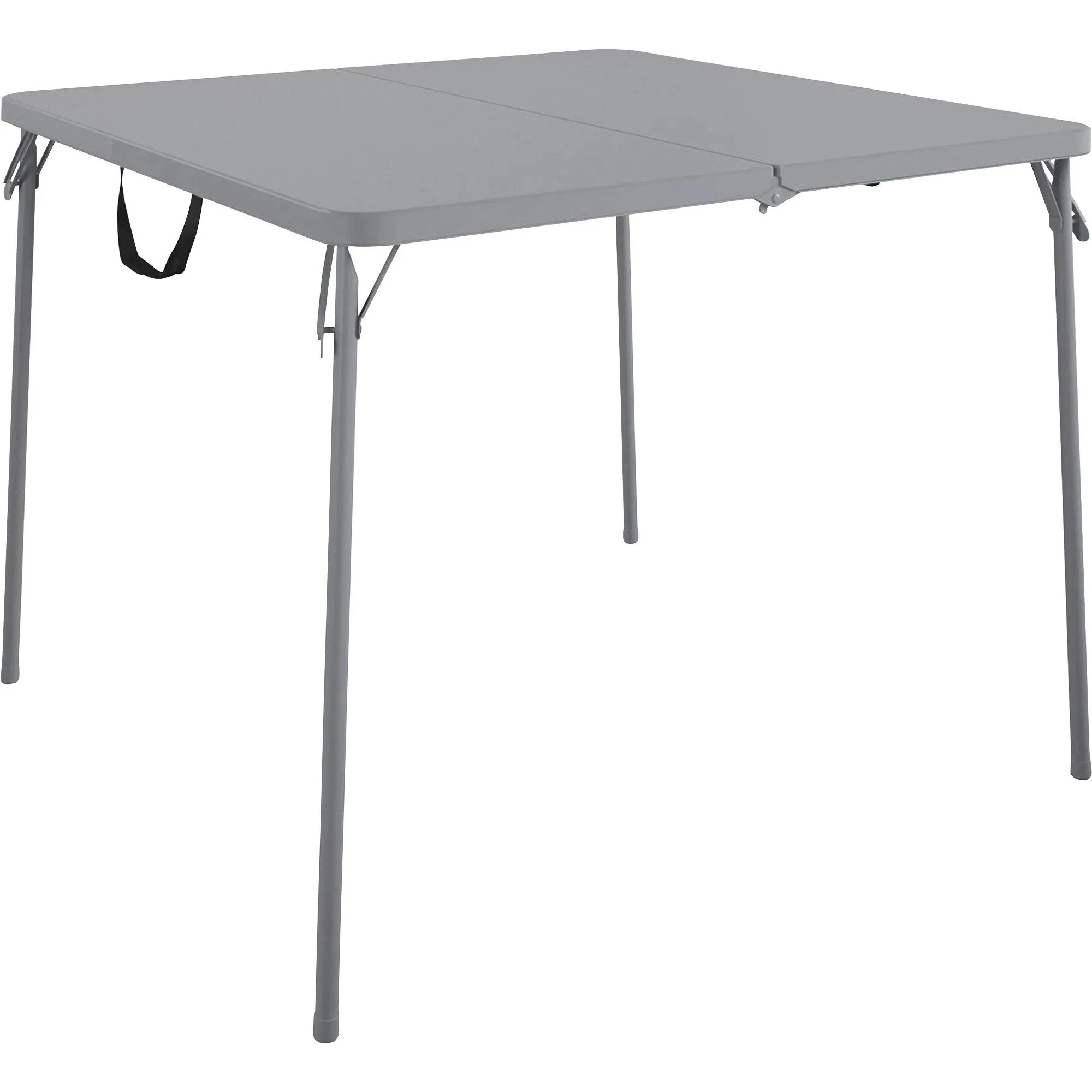 Cosco XL Fold-in-Half Card Table - Four Leg Base - 4 Legs - 200 lb Capacity x 38.50"" Table Top Width x 38.50"" Table Top Depth - 29.50"" Height - Gray -